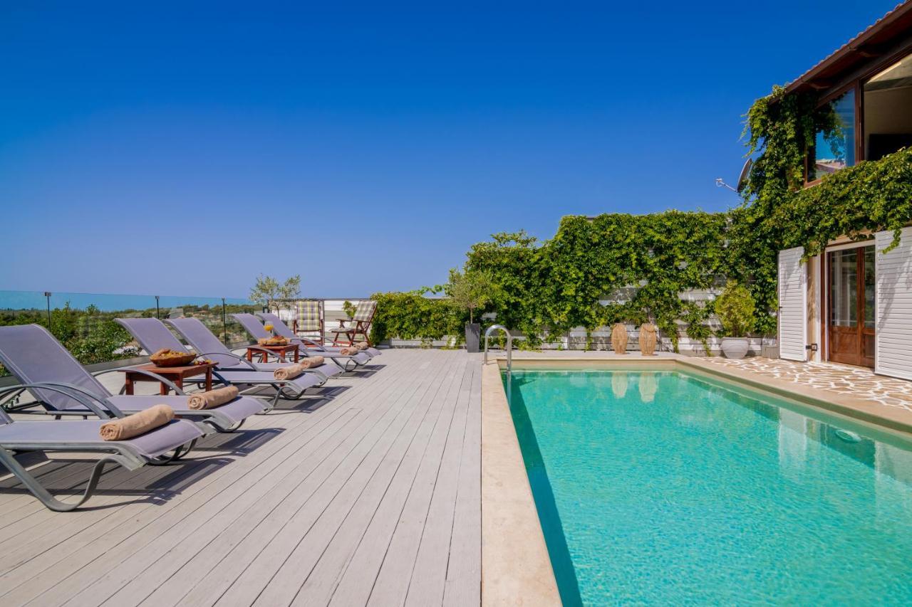 Villa Tramonto With Private Heated Pool, By Zantewize Volímai Exterior foto